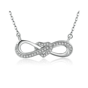 Ronux Jewel women fashion classic infinity symbol sterling silver pendant necklace