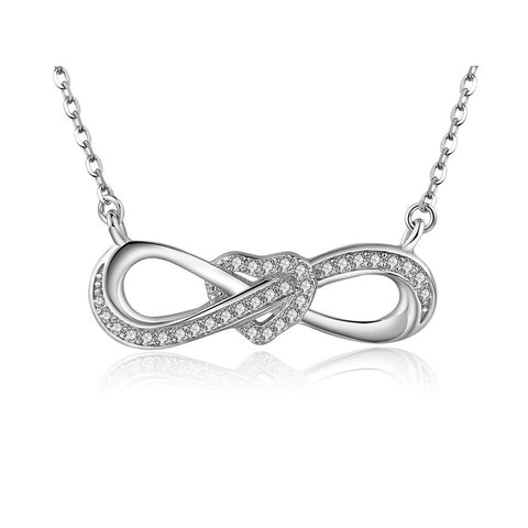 Ronux Jewel women fashion classic infinity symbol sterling silver pendant necklace